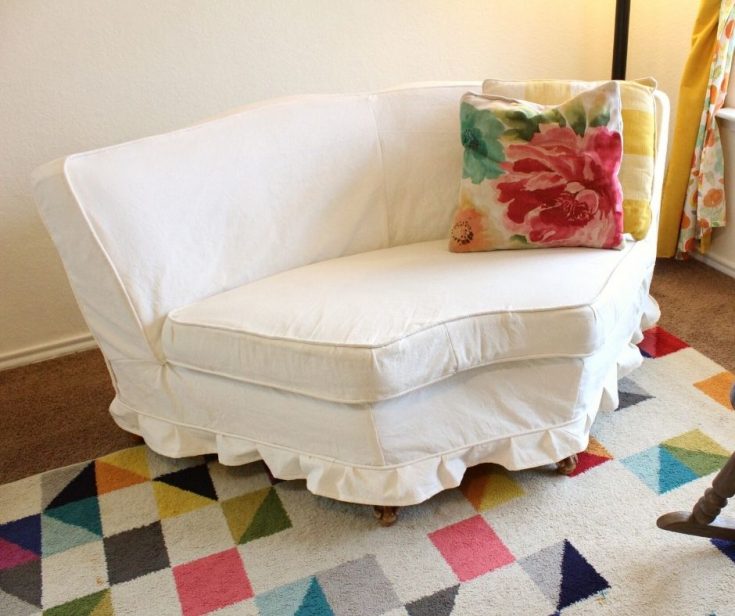 white drop cloth couch cover