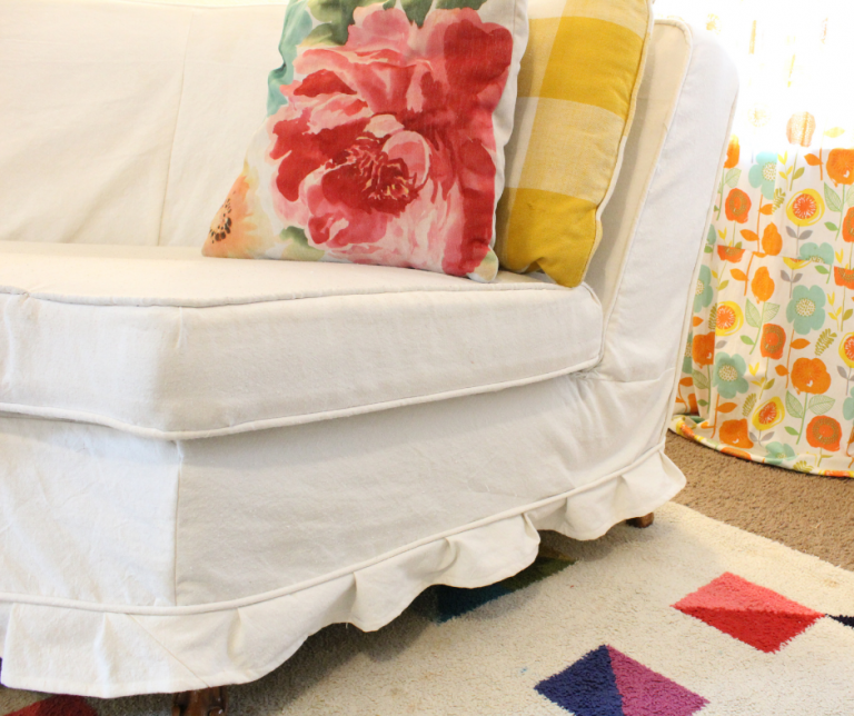 How to Sew a Fitted Couch Cover It's Very Doable! Good Enough And Stuff