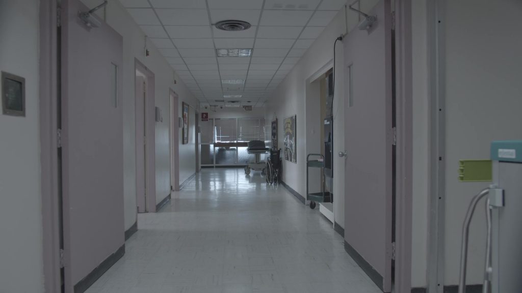hospital hallway similar to where my miscarriage took place